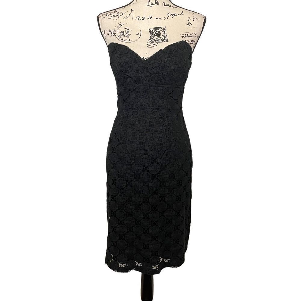 Shoshanna  100% Cotton crochet strapless dress,‎ Size 2
